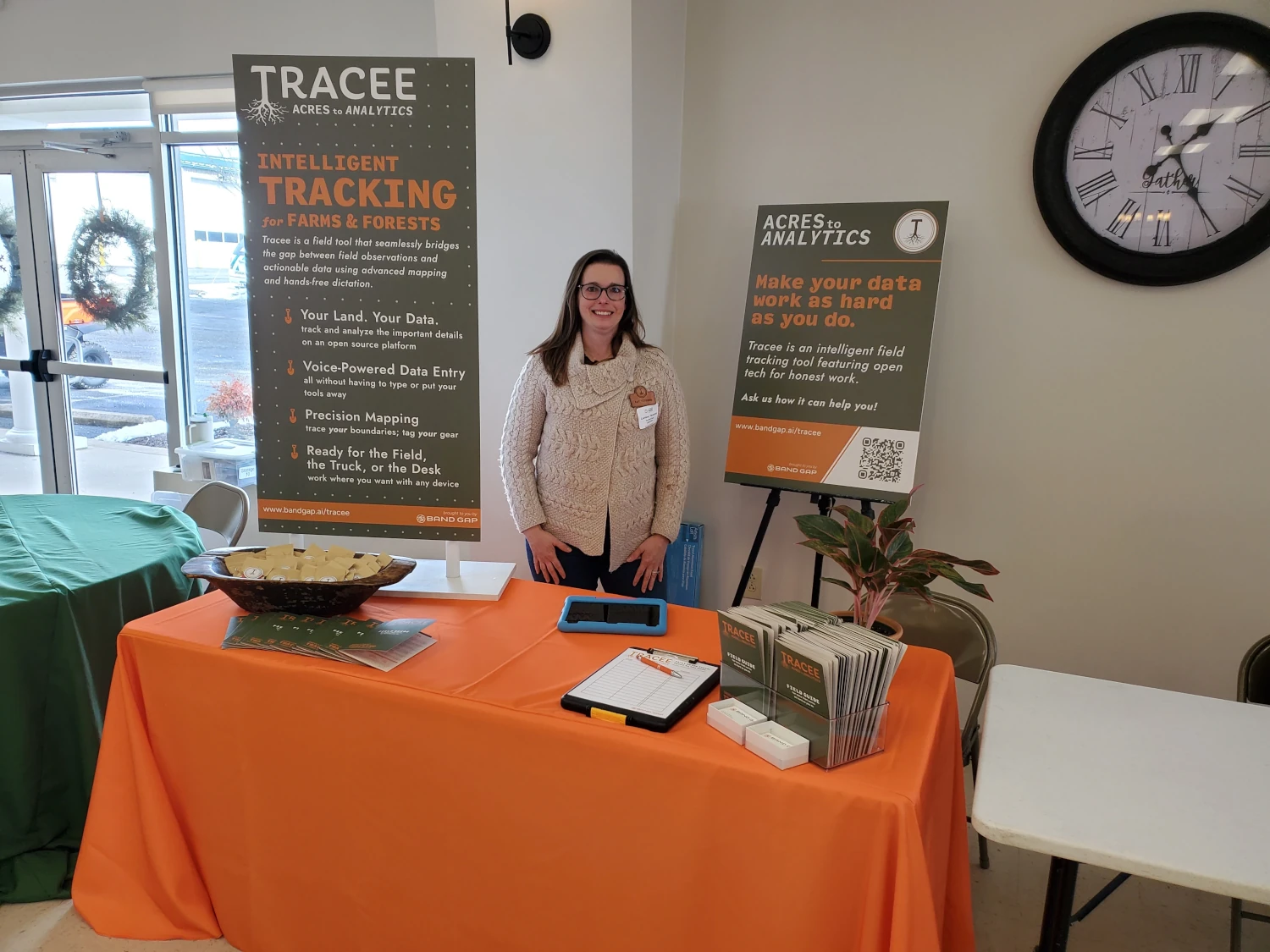 Cathleen Titcomb at the Band Gap booth