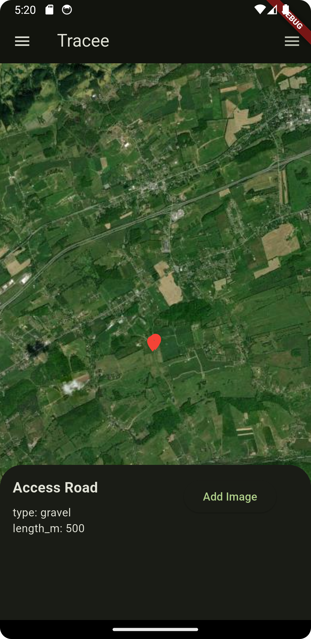 Tracee's mobile interface on Android